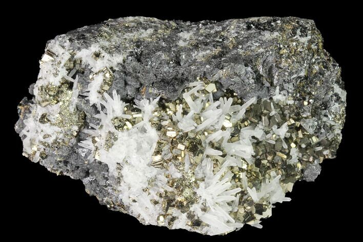 Quartz, Sphalerite & Pyrite Crystal Association - Peru #141850